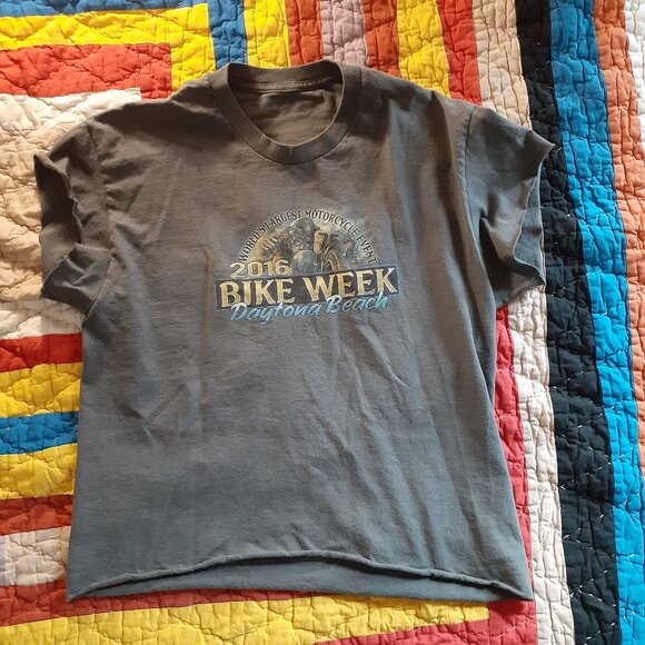 2016 Bikeweek T-Shirt Size Large (L) Cropped - Picture 1 of 7